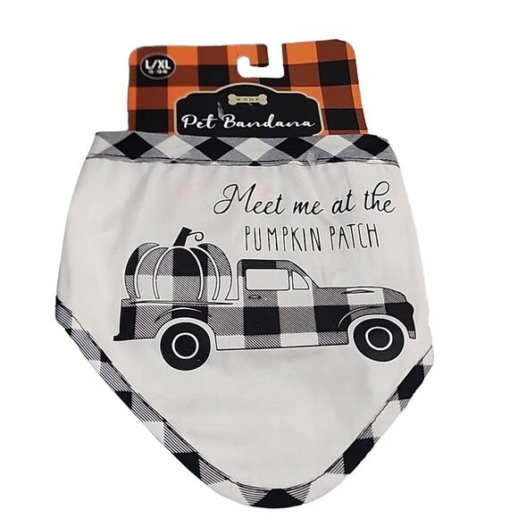 Woof Pet Bandana, Meet me at the pumpkin patch, NWT, L/XL - Picture 1 of 4